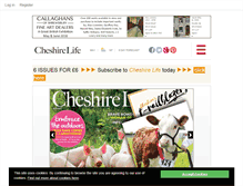 Tablet Screenshot of cheshirelife.co.uk